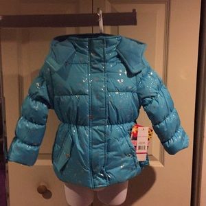 Brand new Little girls Pink Platinum coat size 4